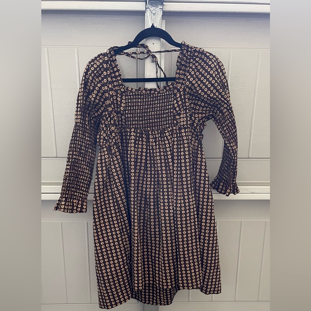 NWT FREE PEOPLE - Star Dip Tiered Smocked Button Front Cotton Dress - Picture 10 of 10